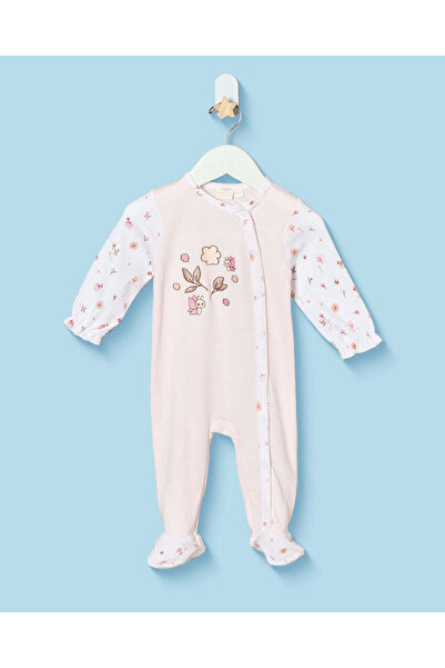 REDTAG Baby Girls Pink Printed Sleepsuit