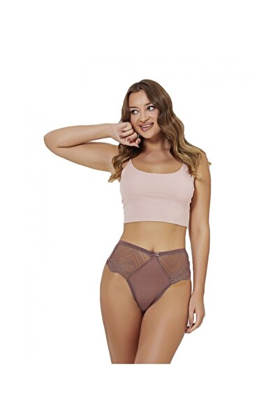 VELVET TOUCH ΓΥΝΑΙΚΕΙΟ ΣΤΡΙΝΓΚ ΜΠΕΖ ΜΕ ΔΑΝΤΕΛΑ 3989VIZ, Χρώμα ΜΠΕΖ, Μέγεθος XL