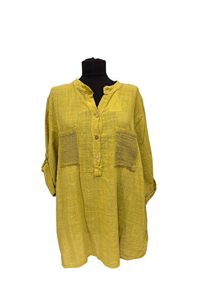 PHUTİ COLLECTION Italian 100% Cotton Bluz with Mesh Detail