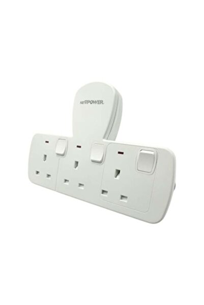 NEWPOWER1 3-Socket Wall Switchboard 13 Amp 109032 - Newpower Newpower