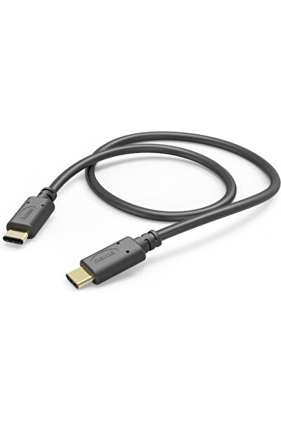 Hama Καλώδιο USB 2.0 USB-C Αρσενικό - USB-C Μαύρο 1μ