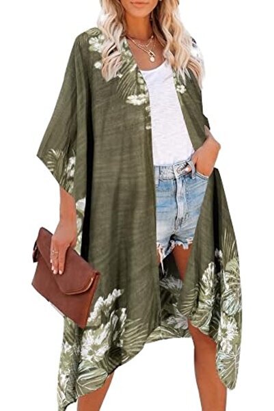 Moss Rose Women's Beach Cover up Swimsuit Kimono Cardigan with Bohemian Flora...