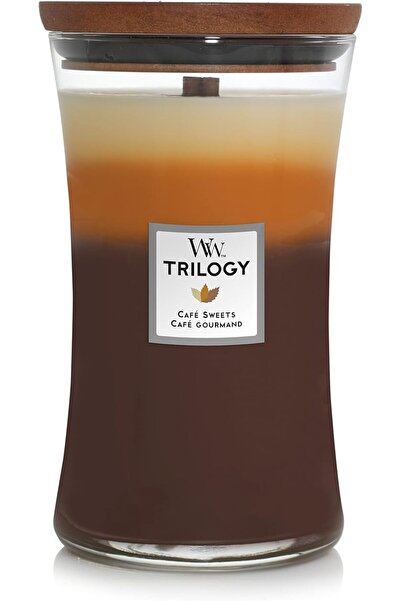 WoodWick شمعة كبيرة معطرة في وعاء مع فتيل متوهج، برائحة كافيه غورماند، تدوم ح...