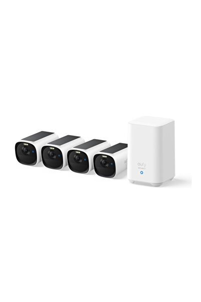 eufy eufyCam E40 2K Κιτ Ηλιακού Συστήματος Ασφαλείας με HomeBase 2 και 4 Κάμερες