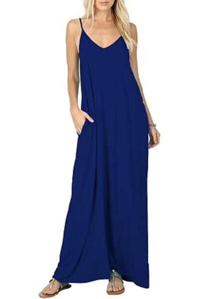 GENERAL Iandroiy Women's Summer Casual Plain Flowy Swimwear Cover Up Loose Be...