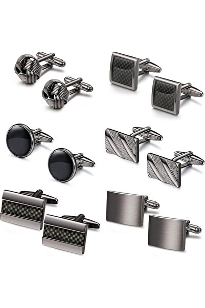 FIBO STEEL 4-8 Pairs Wedding Business Classic Cufflinks for Men Unique Cuffli...