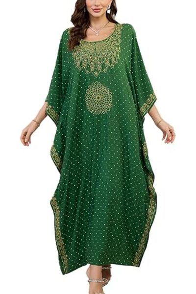 YouKD Summer Long Kaftan Bohemian Beach Kimono Swimsuit Cover Up Plus Size Dr...