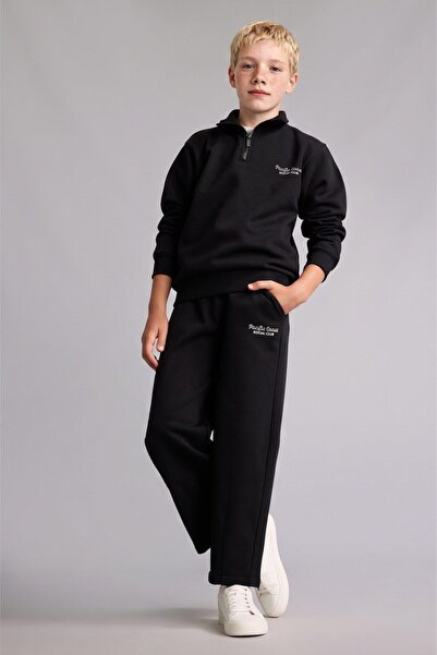 DeFacto Cotton Barrel Fit Printed Thick Fabric Sweatpants for Boys H9691A826Wn