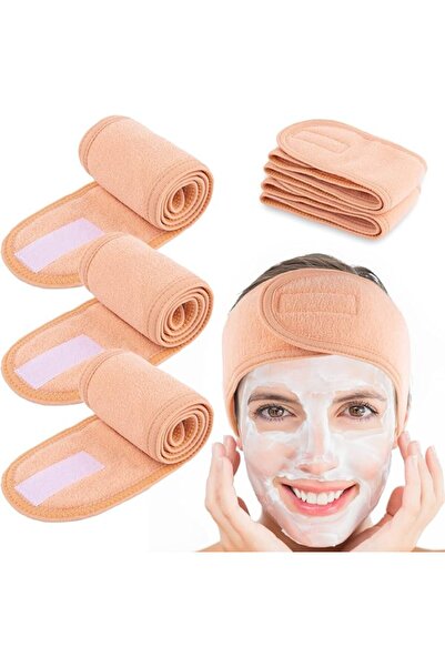 Whaline Spa Facial Headband 4 Packs Head Wrap Terry Cloth Headband Adjustable...