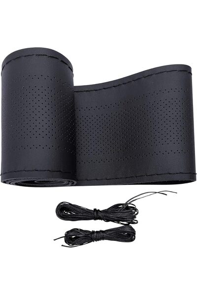 CARODINA Carodi Leather Steering Wheel Cover, Breathable Non-Slip Design, Sof...