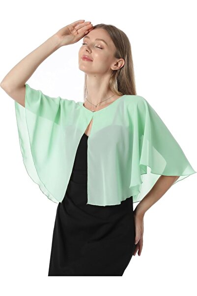 GENERAL Chiffon Capelet Soft Shawls and Wraps for Dresses Womens Accessories ...