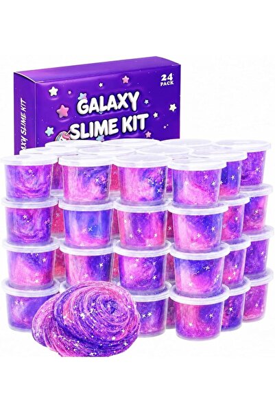 GENERAL 24 Pack Purle Galaxy Star Slime,Party Favor for Kids Girls & Boys,Non...