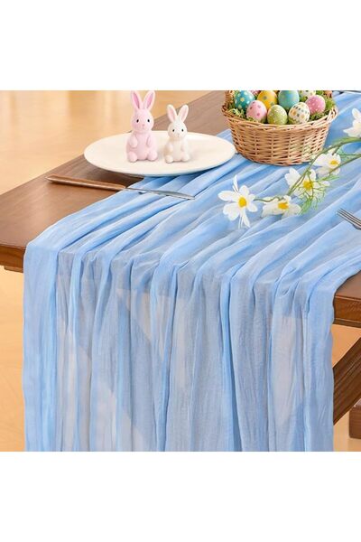 GENERAL Socomi Cheesecloth Table Runner 10ft Gauze Boho Rustic Dusty Pink Che...