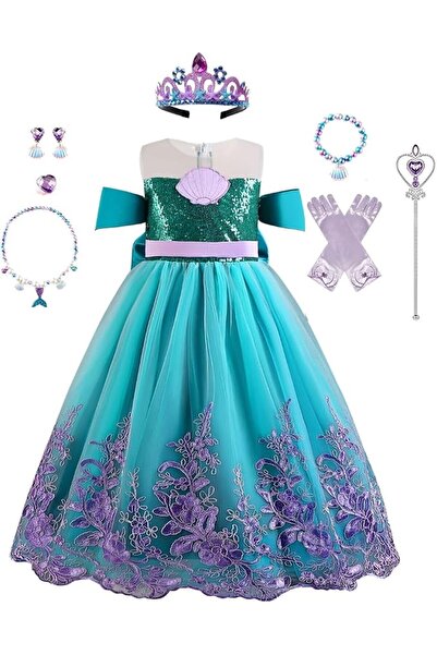 Yalla babY Yellow Princess Dress Costume for Girls Kids Dress Up with Free Ac...
