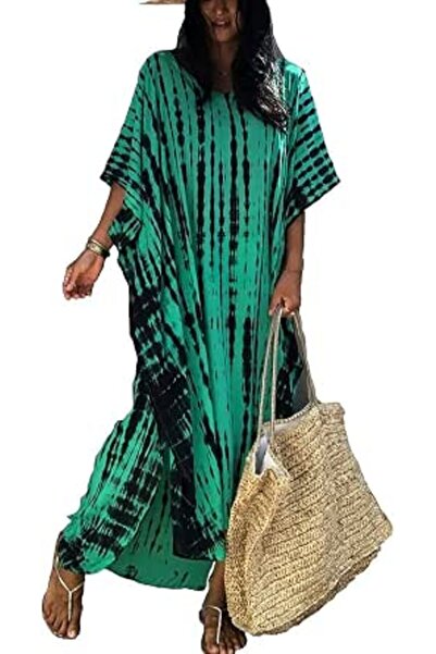 GENERAL Women's Summer Long Beach Dress Kimono Maxi Kaftan Cover ups