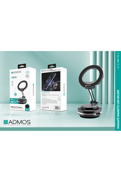 ADMOS Magnetic Car Phone Holder | 360° Foldable Vacuum Suction Dashboard & Wi...