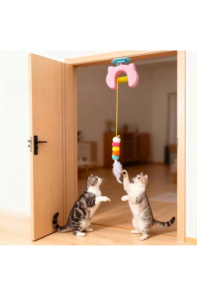mywarehouse Tavana Asılabilen Şarjlı Otomatik İleri Geri Çekilir Kedi Oyun Ol...