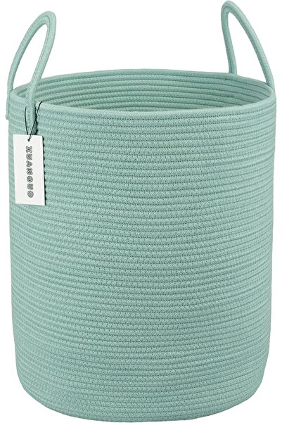 XUANGUO Cotton Rope Laundry Basket Hamper for Clothes Woven Storage Basket fo...