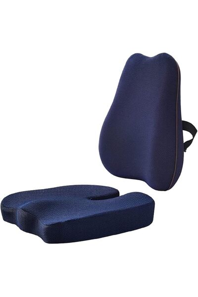 ALMEKAQUZ Seat Cushion and Lumbar Support Pillow for Office Chair,Memory Foam...