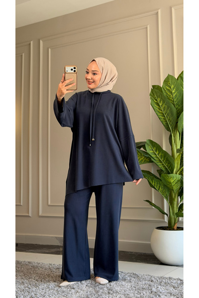 Suede Style 6072 - Set casual elegant pentru femei, din țesătură moale, cu ne...