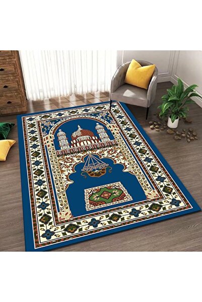 VAODO Prayer Rug Muslim Islamic, 80 * 120 cm Crystal Velvet Prayer Mat, Tradi...