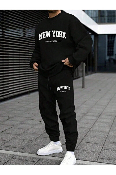 PAVRO Sweatshirt Tracksuit Set Oversize Shaped Comfortable Fit Quality Fabric