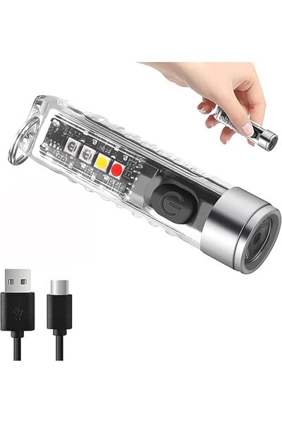 ALMEKAQUZ مصابيح LED صغيرة، مصباح يدوي صغير قابل لإعادة الشحن عبر USB، مصباح ...