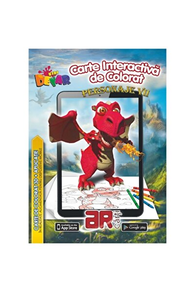 MC Micostore Carte de colorat in realitate augmentata 3D "Personaje Vii”