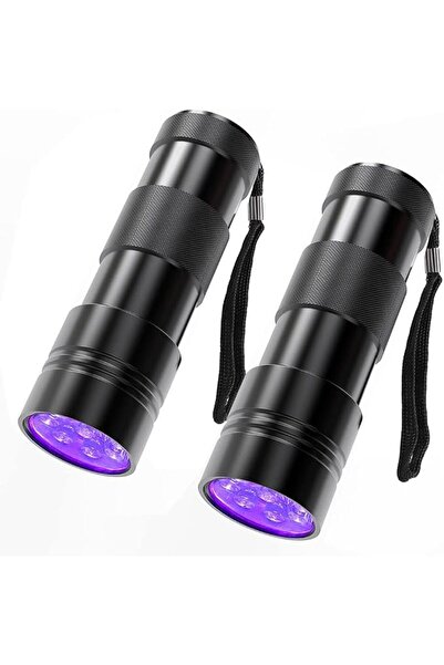 AZONEE 2 Pack UV Flashlights, Azonee, 12 LED 395nm Blacklight Flash Light, Mi...