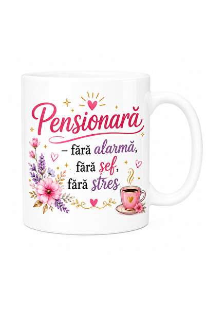 Generic Brand Cana cadou pentru Pensionara, Fara alarma, fara sef, fara stres...