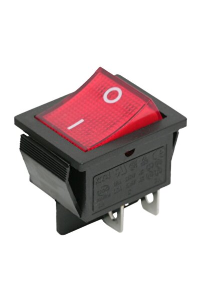 Alista Home LED Rocker Switch, Red, 250V, 16A, DPST ON-OFF Panel Switch, Set ...