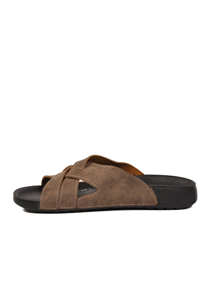 ARYAN Mink Cross-Strapped Soft Comfortable Sole Men's Daily Slippers 80-005 m