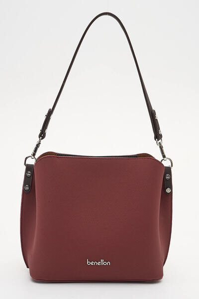 United Colors of Benetton Benetton Women's Shoulder Bag Burgundy-Brown Bnt1922