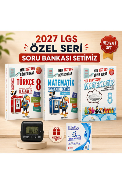 SİNAN KUZUCU YAYINLARI Özel Seri 3lü Soru Bankası Seti LGS Meb 2027 (kronomet...