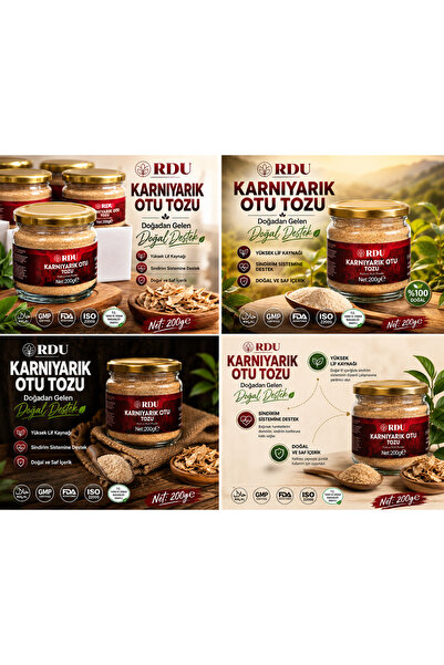 RDU Karnıyarık Otu Tozu Psyllium 100% Saf Doğal Bitkisel Lif 200 Gram