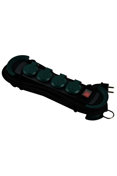 Bachmann HOOK Prelungitor de exterior cu 4 prize Schuko, 4,0 m, Verde