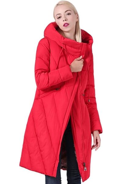 GENERAL Womens puffer jacket Women Coat Long Windproof Collar Women Very Hood...