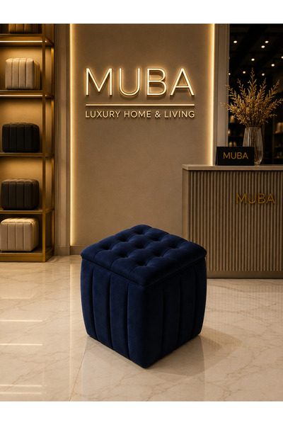 Muba Yeni Sezon İthal Belora Kumaş Puf 40x40 cm – Ultra Yumuşak, Lüks Dokulu,...