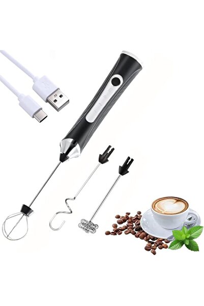 GENERAL Coffee Mixer, Portable USB Rechargeable, 3 Replace Whisks, 3 Speeds, ...