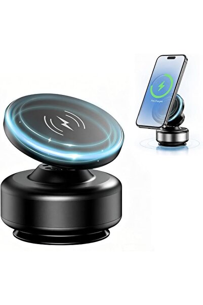 DHB tech 15W Magnetic Wireless 360° Rotation Car Charger Mount, 1000N Vacuum ...