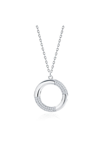 MANAVA Silver necklace with zircons - Karma