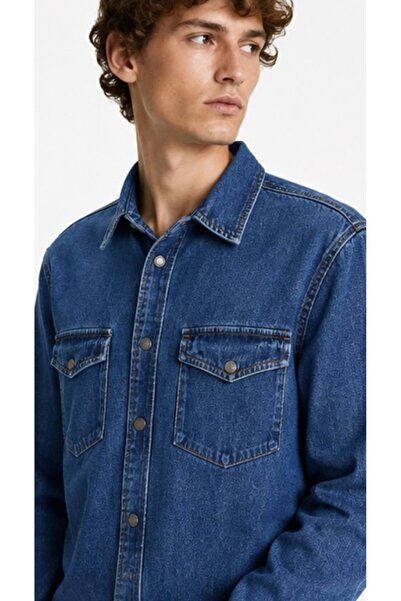 Mavi M0210909 Ted Jean Shirt Men's Shirt Dark Blue