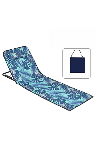 ABYZ Saltea de plajă pliabilă impermeabilă cu spătar reglabil 145x50cm, geant...