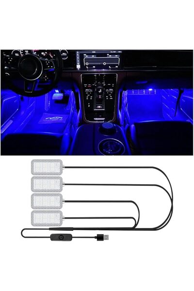 AZONEE إضاءة LED داخلية للسيارة، شريط LED مقاوم للماء لداخل السيارة، أضواء مح...