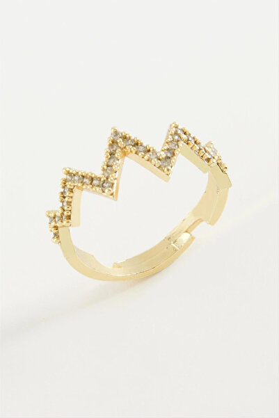SORA GROUP Zigzag Stone Metal Ring