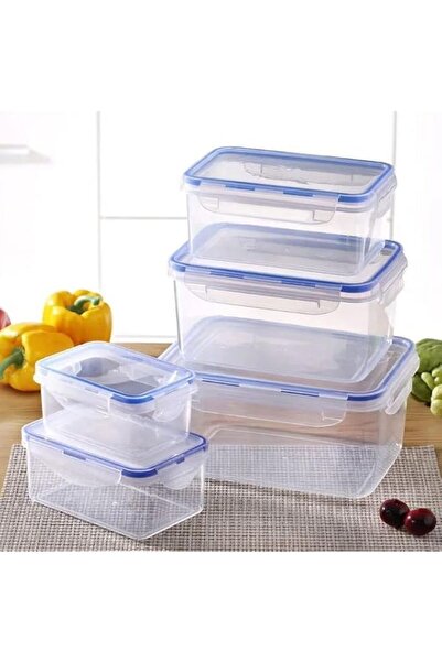 Generic Plastic Bowl Set 5Pcs With Lids (200ml to 1500ml) for Food Storage