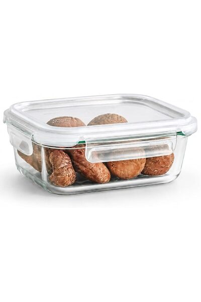 Generic Tempered Glass Rectangle 640ml – Airtight Food Container with 4-Side ...