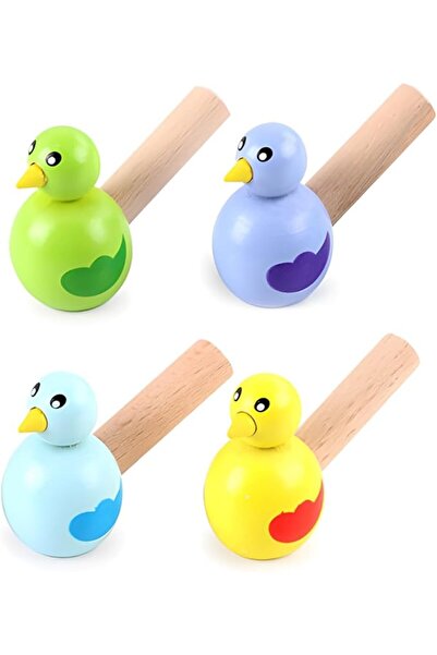 KASTWAVE Wooden Bird Whistle Set – 4pcs Bird Call Noisemakers for Kids, Music...