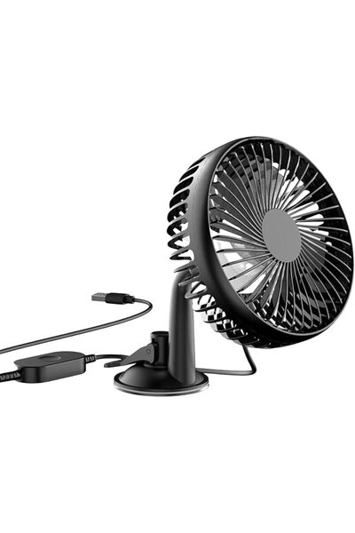 KASTWAVE 1 Pack Rear Seat Car Fan, 360° Rotatable Portable Vehicle Cooling Fa...