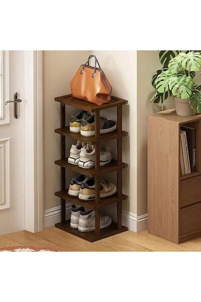 Paporich Vertical Shoes Rack, Tall Narrow Shoes Rack Organizer for Small Spac...
